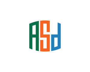 ASD logo design vector template