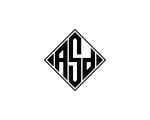 ASD logo design vector template