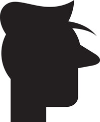 Silhouette Male Face Avatar