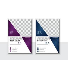 vector modern book cover design template