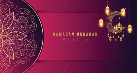 Ramadan Kareem calligraphy banner design background 