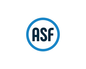 ASF logo design vector template