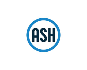 ASH logo design vector template