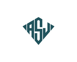 ASJ logo design vector template