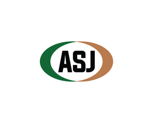 ASJ logo design vector template