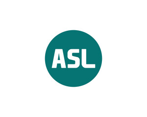 ASL logo design vector template