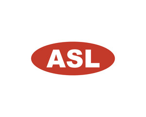 ASL logo design vector template