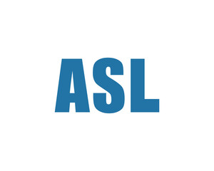 ASL logo design vector template
