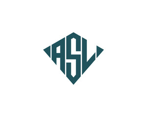 ASL logo design vector template