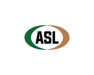 ASL logo design vector template