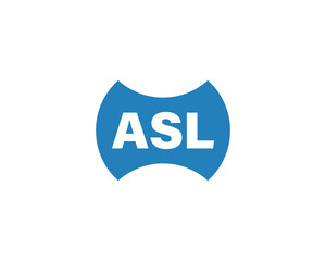 ASL logo design vector template