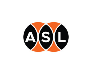 ASL logo design vector template