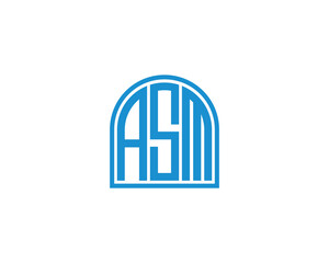 ASM logo design vector template
