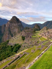 Machu Picchu Inca city in Peru.