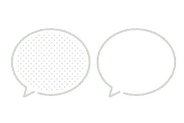 シンプルな吹き出しイラスト素材