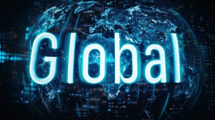 Futuristic Global with text