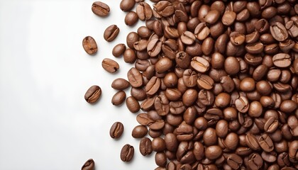 Naklejka premium Close up of a pile of coffee beans