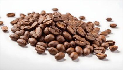 Close up of a pile of coffee beans