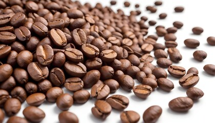Obraz premium Close up of a pile of coffee beans