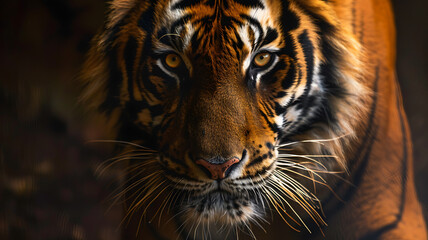 Naklejka premium closed portrait of tiger