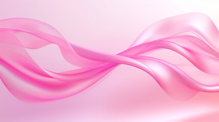 Abstract 3D Wavy Background. Girl Power Day ribbon background.