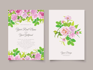 peonies floral watercolour background and frame design