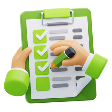 checklist 3d icon ilustration