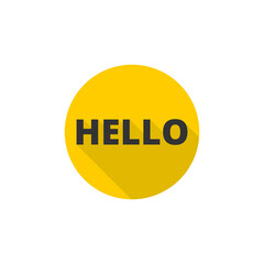 Hello icon isolated on transparent background