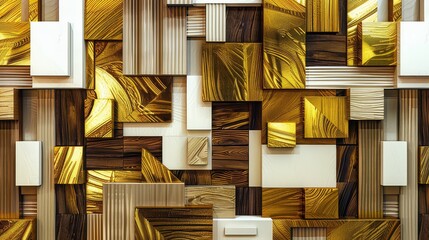 geometric elegance background in gold and beige