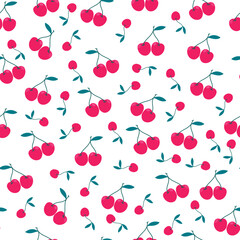 Cherry Delight seamless pattern - Vibrant Fruit Illustrations for Fresh Designs"