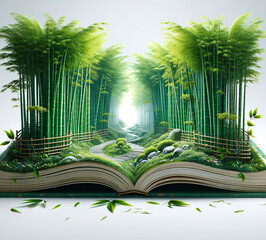 Arashiyama Bamboo Bliss 3D Book Art