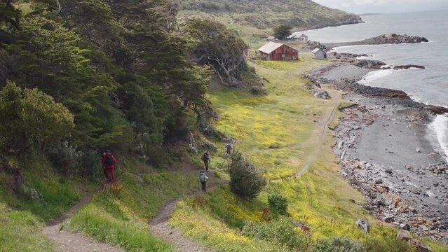 La Estancia Tunel trail at Tierra del Fuego National Park, Ushuaia - Argentina - dec 2th 2023