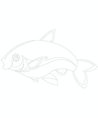 fish coloring page for kids