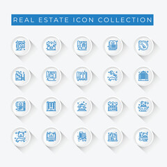 Free vector real estate icon collection