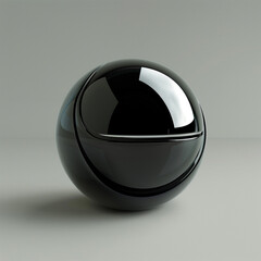 glass sphere on black