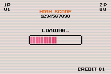Pixel 8-bit Loading bar with glitch effect. retro game. for game assets in vector illustrations. 