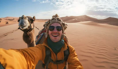 Foto op Plexiglas camel in the desert © Lemar