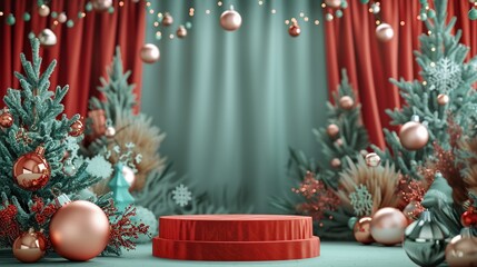 Christmas Decorative Element Design with Copyspace