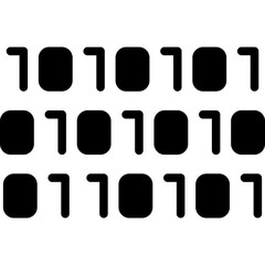 Binary Vector Glyph Icon