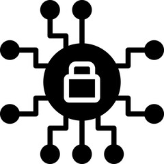 Cyber Security Vector Glyph Icon