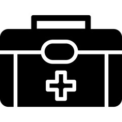 Fototapeta premium First Aid Kit Vector Glyph Icon