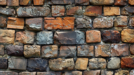 Brick texture background copyspace for your design. Generative AI