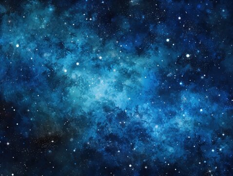 Blue nebula background with stars and sand © GalleryGlider