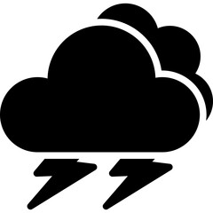 Storm Vector Glyph Icon