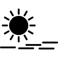 Foggy Day Vector Glyph Icon
