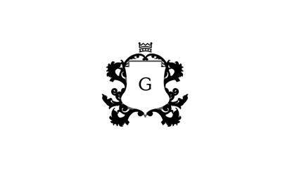 Fototapeta premium Heraldic Coat of Arms Alphabetical Logo
