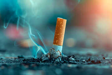 World No Tobacco Day Concept, anti smoking, and no smoking, lungs health care - obrazy, fototapety, plakaty
