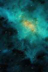Cyan nebula background with stars and sand