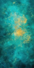 Fototapeta na wymiar Cyan nebula background with stars and sand