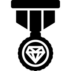 Badge Vector Glyph Icon - obrazy, fototapety, plakaty